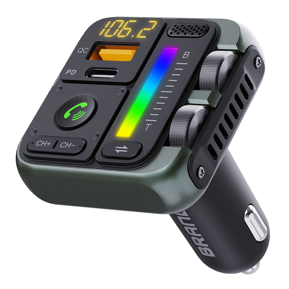 MT04 Car Bluetooth Adapter FM Transmitter HiFi Music MP3 Player Type-C + USB Car Charger MT04 Car Bluetooth Adapter FM Transmitter HiFi Music MP3 Player Type-C + USB Car Charger